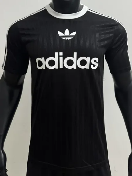 2025 AD Casual Black Player Version Training shirts *三叶草