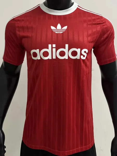2025 AD Casual Red Player Version Training shirts *三叶草