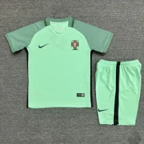 2016 Portugal Away Kids Retro Soccer Jersey