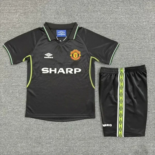 1998 Man Utd Third Kids Retro Soccer Jersey