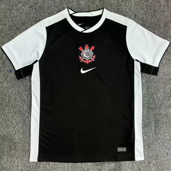 25-26 Corinthians Black Fans Soccer Jersey