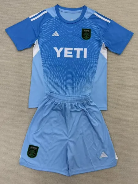 25-26 Austin Fc Blue GoalKeeper Kids Soccer Jersey
