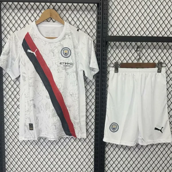 25-26 Man City Away Kids Soccer Jersey