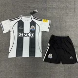 25-26 Newcastle Black white Kids Soccer Jersey
