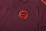 25-26 Bayern Brown Red Polo Tracksuit