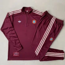 25-26 Bayern Deep Red Half Pull Tracksuit #B2512(半拉链)