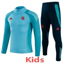 25-26 Flamengo Blue Kids Half Pull Tracksuit (重装)(半拉链)