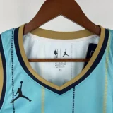 24-25 Hornets BALL #1 Blue City Edition Top Quality Hot Pressing NBA Jersey (V领)