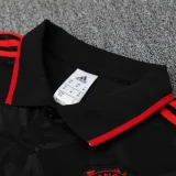 25-26 Man Utd Black Polo Short sleeve
