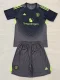 25-26 Man Utd Black GoalKeeper Kids Soccer Jersey (绿标)