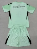 25-26 Bayern Green Goalkeeper Kids Soccer Jersey