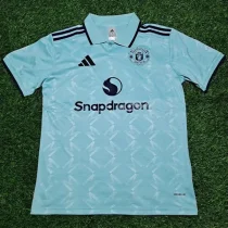 2025-26 Man Utd Light blue Polo Short Sleeve
