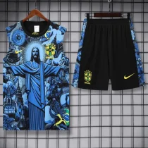 2025-26 Brazil Blue Tank top and Shorts suit