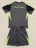 2025-26 Bayern Black Goalkeeper Kids Soccer Jersey(绿标)