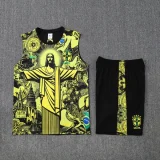 2025-26 Brazil Yellow Tank top and Shorts suit