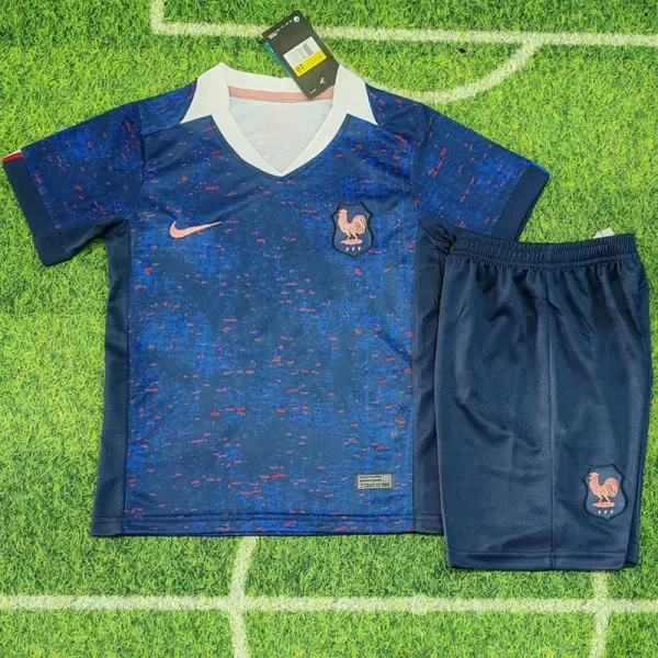 2025-26 France W Home Kids Soccer Jersey