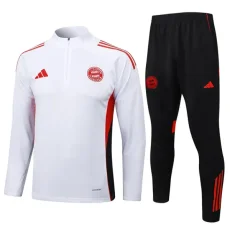 2025-26 Bayern White Half Pull Tracksuit #B2530(半拉链)