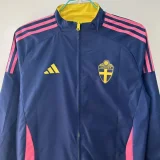 2025-26 Sweden Yellow & Royal blue Double Sided Windbreaker (双面风衣)