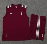 2025-26 Ajax Jujube red Tank top and shorts suit #D2531
