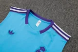 2025-26 RMA Light blue Tank top and shorts suit #D2522