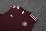 2025-26 Bayern Jujube red Tank top and shorts suit #D2526