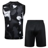 2025-26 Corinthians Black Tank top and shorts suit #D2523