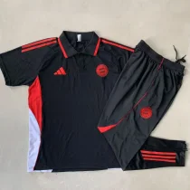 2025-26 Bayern Black Polo Tracksuit #C2515