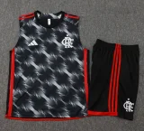 2025-26 Flamengo Black Tank top and shorts suit #D2530
