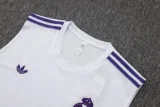 2025-26 RMA White Tank top and shorts suit #D2511