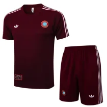 2025-26 Bayern Jujube red Training short Suit #D2527