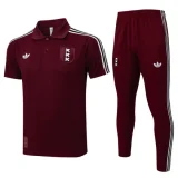 2025-26 Ajax Jujube red Polo Tracksuit #C2509