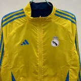 2025-26 RMA Yellow & Royal blue Double Sided Windbreaker (双面风衣)