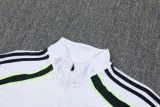 2025-26 RMA White Half Pull Tracksuit (半拉链)