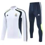 2025-26 RMA White Half Pull Tracksuit (半拉链)