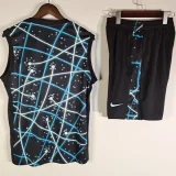 2025-26 INT Black blue Tank top and shorts suit (背心套装)