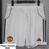 2025-26 Man Utd Home Player Version Shorts Pants (球员短裤)