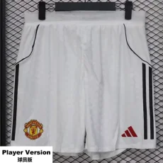 2025-26 Man Utd Home Player Version Shorts Pants (球员短裤)