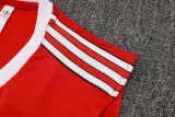 2025-26 Man Utd Red Tank top and shorts suit #D2541