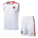 2025-26 Bayern White Tank top and shorts suit #D2536