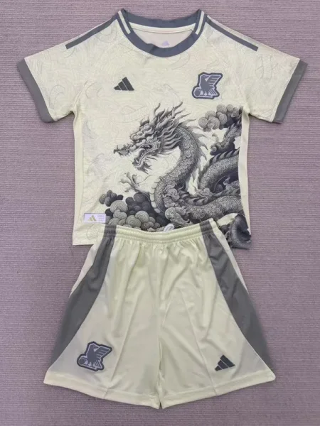 2025-26 Japan Yellow Concept Edition Kids Soccer Jersey (龙)