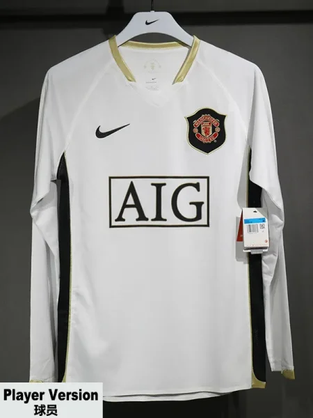2006-2007 Man Utd Away Player Version 长袖球员 Long Sleeve Retro Soccer Jersey
