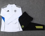 2025-26 Man Utd White Half Pull Tracksuit #B2537(半拉链)