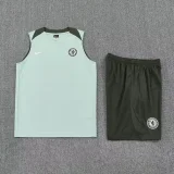 2025-26 CHE Light green Tank top and shorts suit