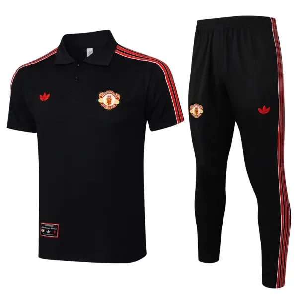 2025-26 Man Utd Black Polo Tracksuit #C2518