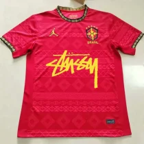 25-26 Brazil Red Special Edition Training shirts (PrintPersonalized AD)(圆领)