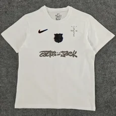 25-26 BAR White High Quality Casual T-shirt #黑标