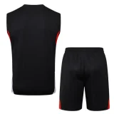 25-26 Bayern Black Tank top and shorts suit #D2557