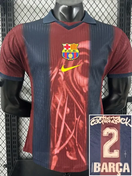25-26 BAR Joint Edition Cactus ]ack #2 BARCA Player Version Soccer Jersey