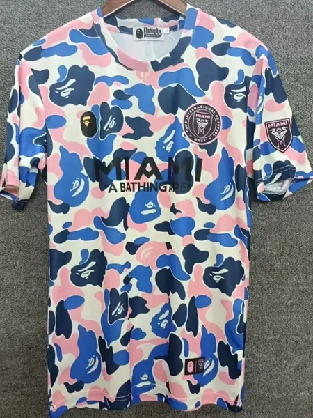 25-26 Inter Miami Blue Pink Joint Edition Fans Soccer Jersey (左袖带图)猿