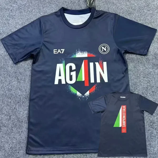 24-25 Napoli Dark Blue 4 Times Champion T-shirt (深蓝色)